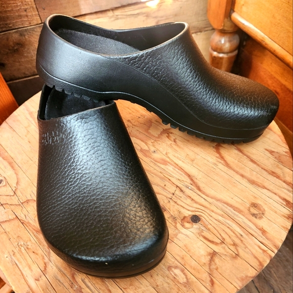 BIRKENSTOCK SUPER BIRKI POLYURETHANE BLACK CLOG- SIZE EURO 36 USA LADIES 6 - Picture 1 of 12